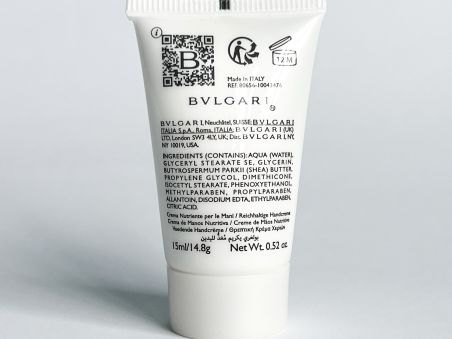 Bvlgari Живильний крем для рук (White Tea), 15 мл