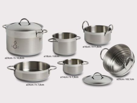 KITCHEN Набор кастрюль 6 предметов, нержавеющая сталь. KITCHEN Набор кастрюль 6 предметов, нержавеющая сталь.