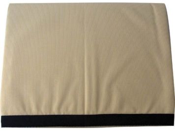 WATERPROOF Скатерть водоотталкивающая, бежевая с синим бортом, 155 х 140 см